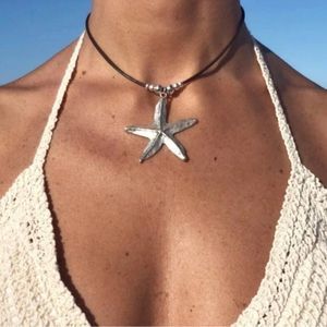 Vintage Starfish Silver Boho Necklace